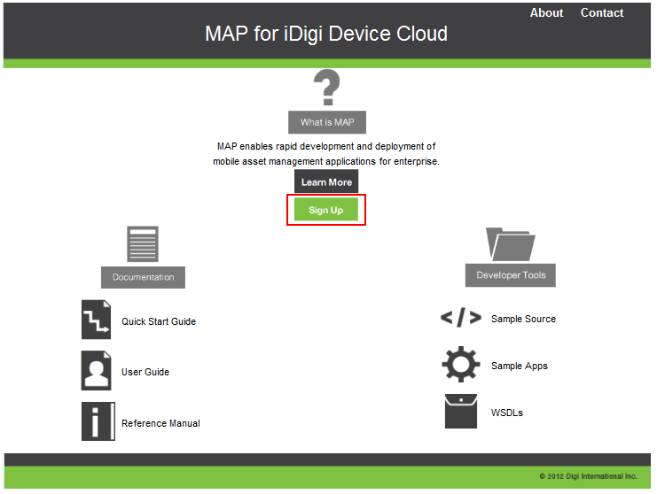 MAP Landing Page